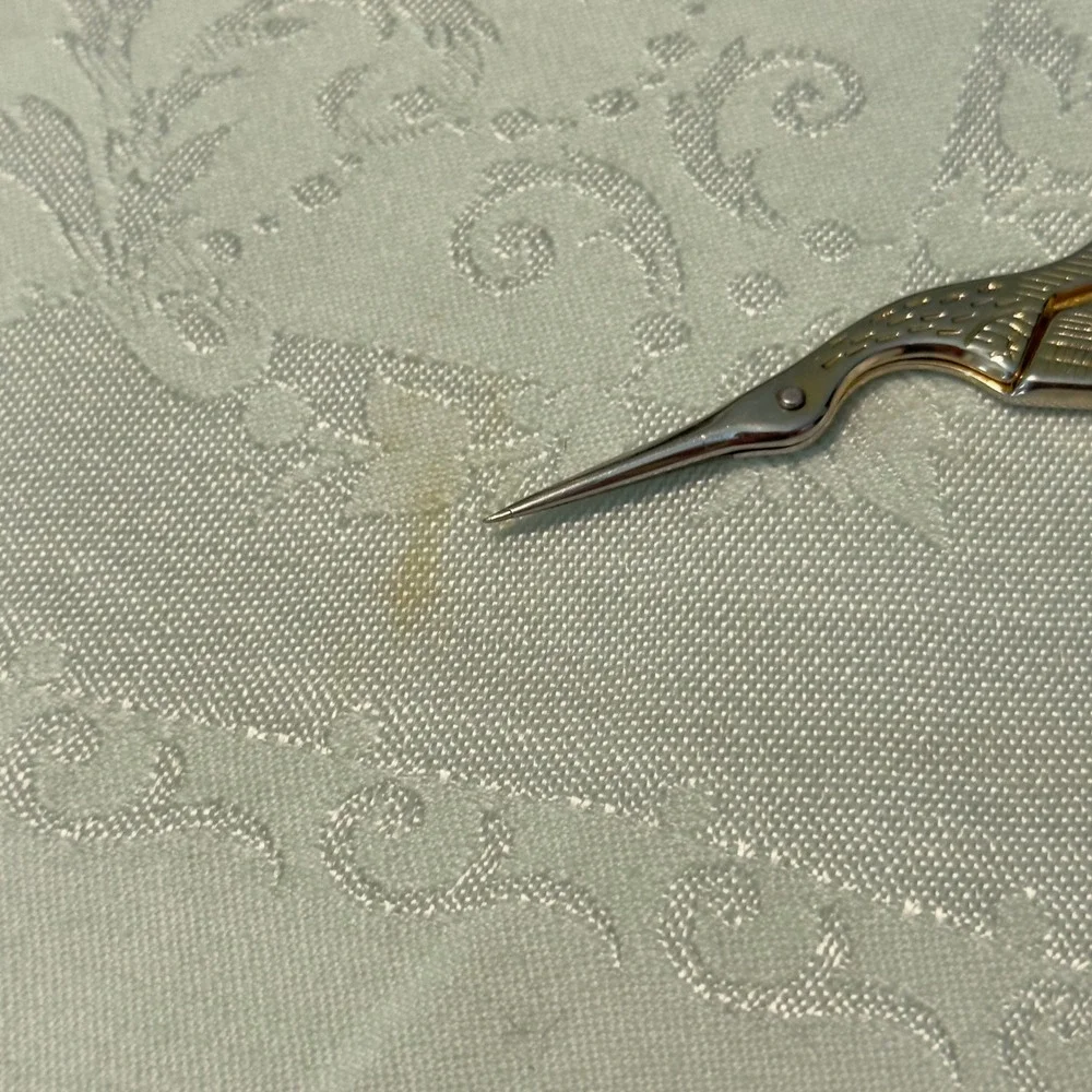 Damask Napkins Pale Mint Green Floral Jacquard Vintage Set of 7 16x16 Dining